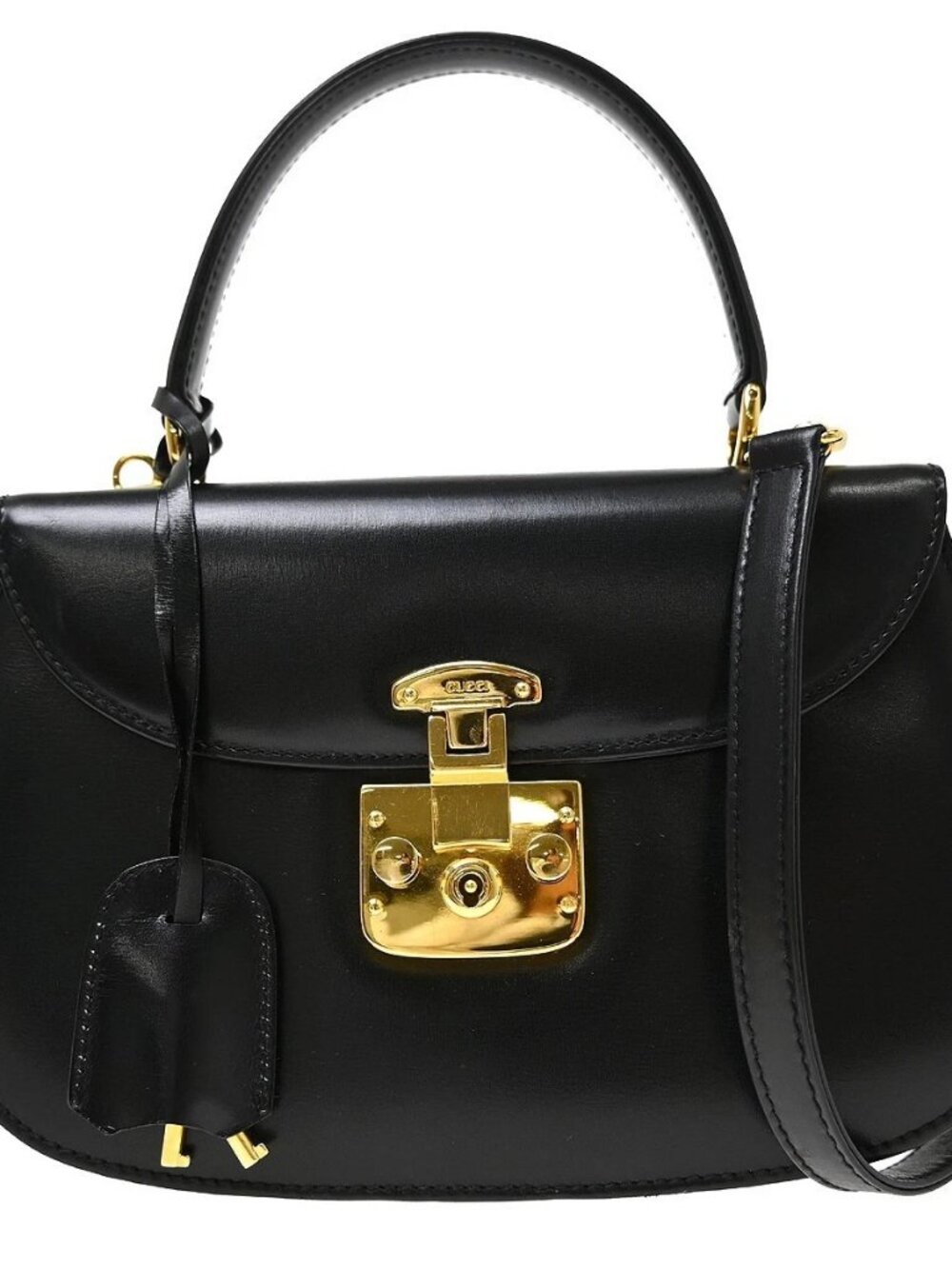 Gucci Black Lady Lock 2way Handbag 000 46 0210 NQ11522